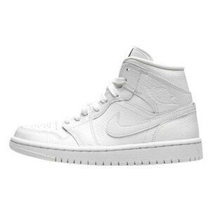 NIKE Air Jordan 1 Mid 'White Snakeskin' Sneakers Size M10.5/W12